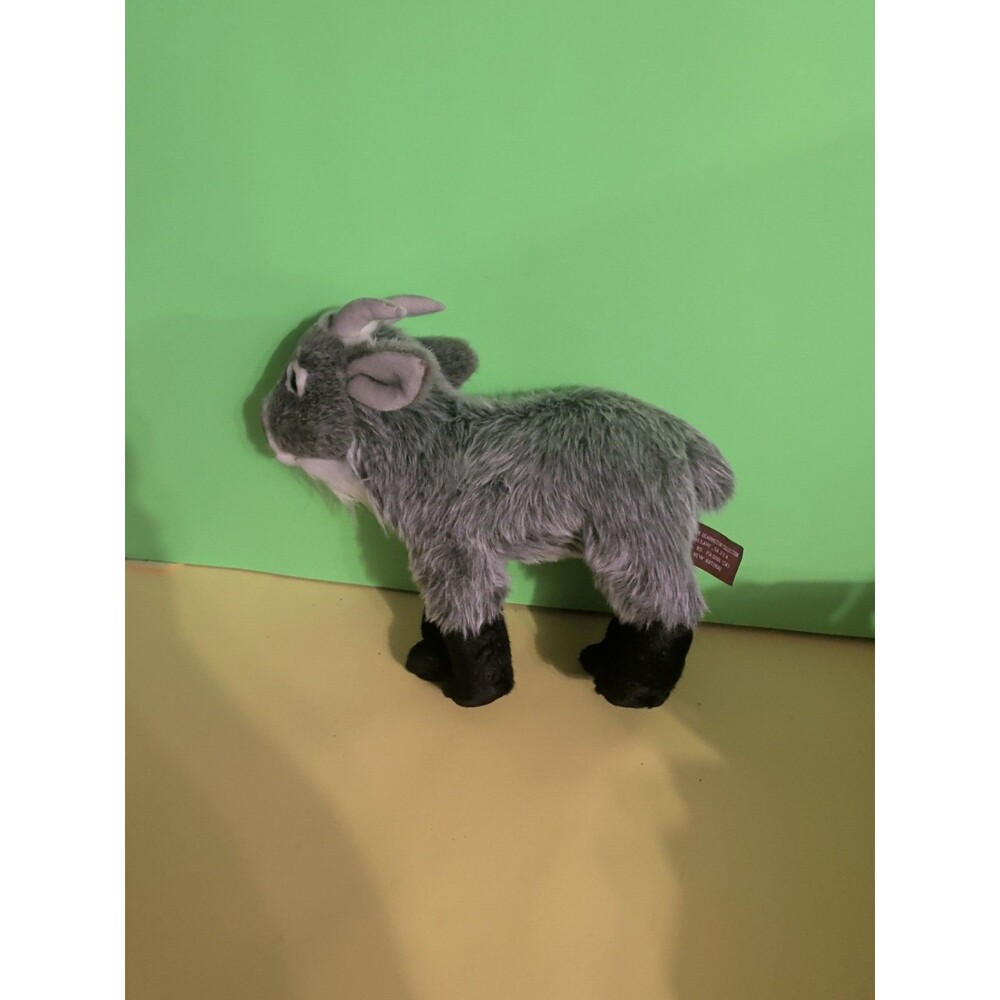 Bearington Explore Gray Goat Stuffed Animal Plush Small 6-14in